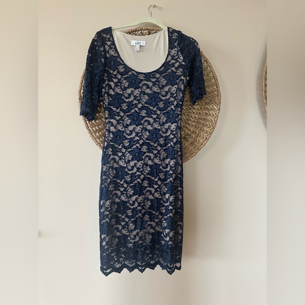 Blue lace dress